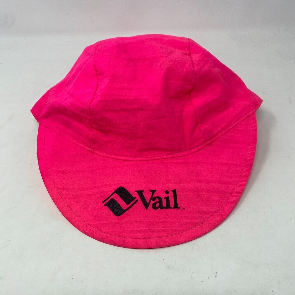 Vintage Vail Colorado‎ Hat Neon Pink Ski Snowboard Mountain Town by Lynn